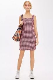 Check Mini Pinafore by Topshop at Topshop